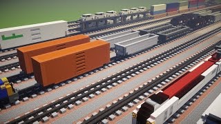 Minecraft Freight Railcars Train Tutorial [upl. by Erdnaek839]