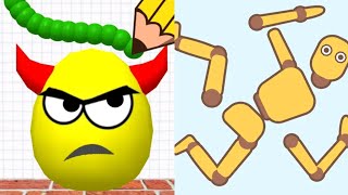 Draw To Smash Logic Puzzle VS Ragdoll Break Satisfying ASMR Gameplay Android ios New Update [upl. by Natalia]