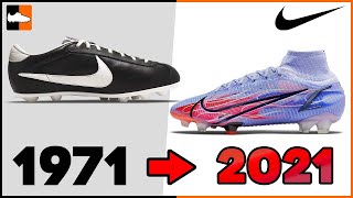 Evolution of Nike Football Boots 2021 Nike Soccer Cleat History [upl. by Wallack]