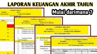 Tutorial Membuat Laporan Keuangan Akhir Tahun  Neraca  Labarugi  Arus kas  perubahan Modal [upl. by Karlene]