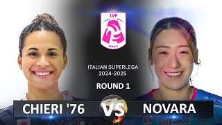 Chieri 76 vs Novara  Italian Volleyball LVF SerieA1 20242025 [upl. by Blayze]