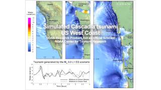 Simulated Cascadia tsunami US West Coast [upl. by Runstadler971]