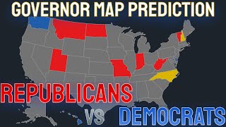 2024 Governor Races Map Prediction  September 3rd 2024 [upl. by Inglis]