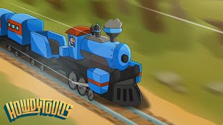 Train is a Comin  Train Song Music for Children from Howdytoons [upl. by Alejna112]