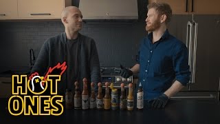 Hot Sauce Shopping at Heatonist  Hot Ones [upl. by Rheinlander]