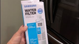 Samsung French Door Refrigerator Water Filter Replacement How To [upl. by Atiuqes]