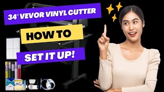 Vevor 34quot Vinyl Cutting Machine Setup and Review [upl. by Holmun768]