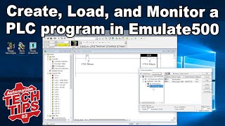 Create Load and Monitor a PLC program using RSLogix Micro amp Emulate 500 [upl. by Ansel]