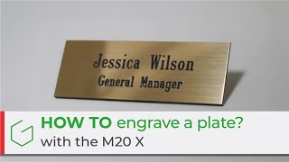 How to engrave a plate with the M20 X [upl. by Odnuges700]