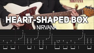 Nirvana  HeartShaped Box Guitar lesson with TAB [upl. by Rodrique]