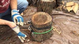 How to Split Wood using a Splitting Wedge [upl. by Latsyek]