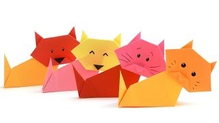 Origami Tiere Falten  04 Katze kitten [upl. by Ariajaj]