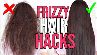 8 HAIR HACKS For Fixing FRIZZY HAIR [upl. by Halle485]