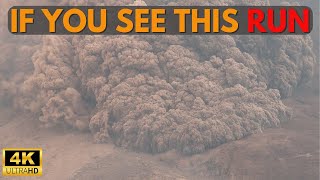 Terrifying Pyroclastic Flows Sinabung Volcano Eruption in 4K Ultra HD [upl. by Yelsna]