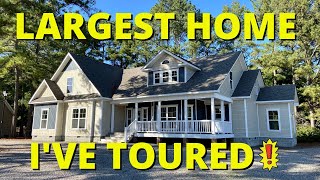 LARGEST HOME IVE EVER TOURED Everything is quotSUPERSIZEDquot on this house New Modular Home Tour [upl. by Jillayne]