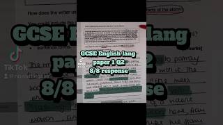 GCSE full mark response English language paper 1 question 2 [upl. by Nohsal]