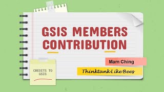 GSIS Members Monthly Contribution Pay THINKTANKLIKEBEES [upl. by Haim]