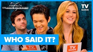 Shadowhunters Cast Plays Who Said It  Farewell to Shadowhunters [upl. by Reteid]