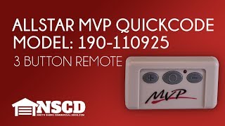 Allstar 190110925 110925 MVP Quickcode Remote [upl. by Feeley]