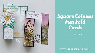 How To Make Easy Square Column Fun Fold Cards [upl. by Krista]