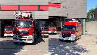 Uitruk brandweer post Bornem voor bijstand ziekenwagen ladder in Hingene Bornem [upl. by Jablon]