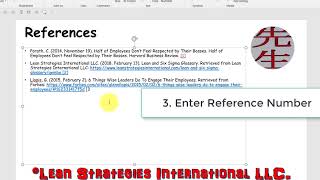 Creating References in PowerPoint [upl. by Yttiy]