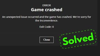 Fix minecraft game crashed an unexpected issue occurred and the game has crashed Exit Code 0 [upl. by Ing]