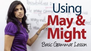 Using May and Might  Basic English Grammar Lesson [upl. by Enaerb]