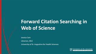 Forward Citation Searching in Web of Science [upl. by Nairoc]