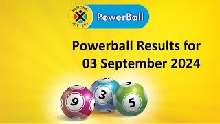 Powerball Results 03 September 2024 [upl. by Kari]