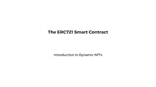 The ERC721 Smart Contract [upl. by Martica]