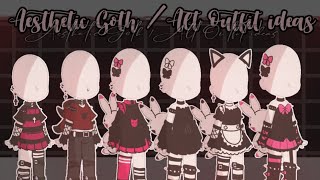 🖤 Aesthetic GothAlt gacha club outfit ideas 🖤 [upl. by Llertnek]