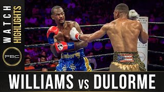 Williams vs Dulorme HIGHLIGHTS September 21 2019 — PBC on FS1 [upl. by Ainocal]