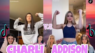 Charli Damelio Vs Addison Rae TikTok Mashup Dances CompilationClean [upl. by Nalor]