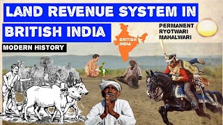 Land Revenue System in British India  Permanent settlement  Ryotwari  UPSC Modern History [upl. by Iain969]