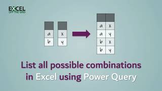 Get all possible combinations from multiple lists in Excel using Power Query  Excel Off The Grid [upl. by Arval922]