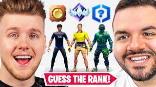 GUESS THE FORTNITE RANK vs Courage [upl. by Novets169]