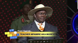 Teacher Mpamire acts Ugandan President in Nairobi Kenya [upl. by Bertine]