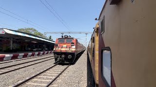 Mumbai LTT Visakhapatnam Superfast Express Overtakes Karnataka Sampark Kranti Express at Uruli [upl. by Edmanda59]