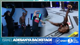 Israel Adesanya break dances next to Paulo Costa and then goes WILD in the dressing room  UFC 253 [upl. by Dlareg955]