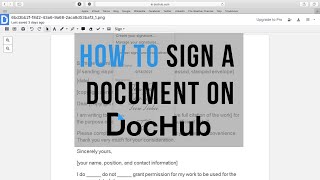 Dochub  How to sign a document 2021 [upl. by Brelje]