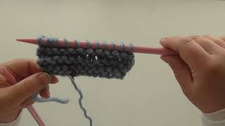 Learn to Knit  Garter Stitch g st UK [upl. by Bang]