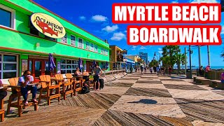 MYRTLE BEACH BOARDWALK amp OCEAN BOULEVARD WALKING TOUR [upl. by Adnoved]