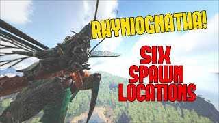 SIX RHYNIOGNATHA SPAWN LOCATIONS  ARK NEW DINO  THE ISLAND amp LOST ISLAND [upl. by Gaughan]