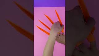 How to make Paper Claws EASY Origami hobby Easy origami wolverine claw [upl. by Arakal942]