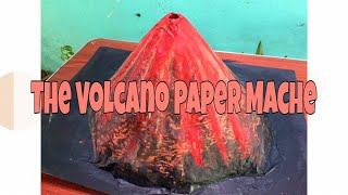 THE VOLCANO PAPER MACHE step by step  Shanley Nicole Mendoza [upl. by Anaujd]