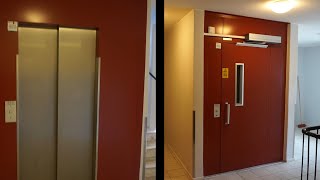 TOUR of the original 1983 KONE traction elevators  apartments in Strängnäs Sweden [upl. by Norse]