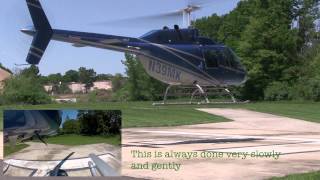 Helicopter flight multi camera view start up and take off Bell Jetranger 206 [upl. by Krystalle23]