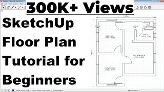 SketchUp Floor Plan Tutorial for Beginners [upl. by Heyman]