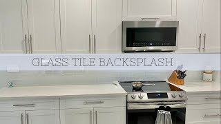 Glass Tile Backsplash Install [upl. by Tierell869]